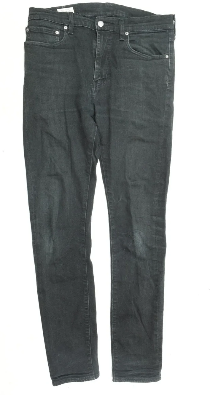 Levis Premium 510 Jeans Mens 34x34 Black Skinny Fit Tapered Leg Cotton Denim
